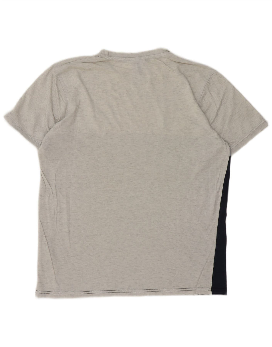Ellesse Herre T-Shirt Top Stor Grå Colourblock Bomuld