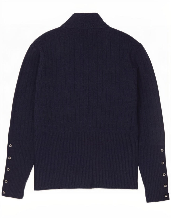 Marks & Spencer Dame Turtle Neck Jumper Sweater UK 12 Medium Navy Blue