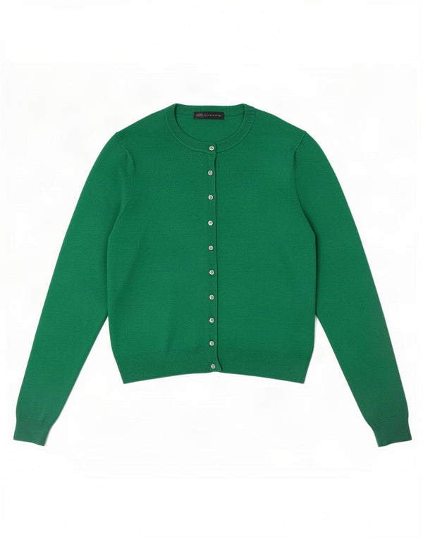 Marks & Spencer Dame Cardigan Sweater UK 14 Large Green Viscose
