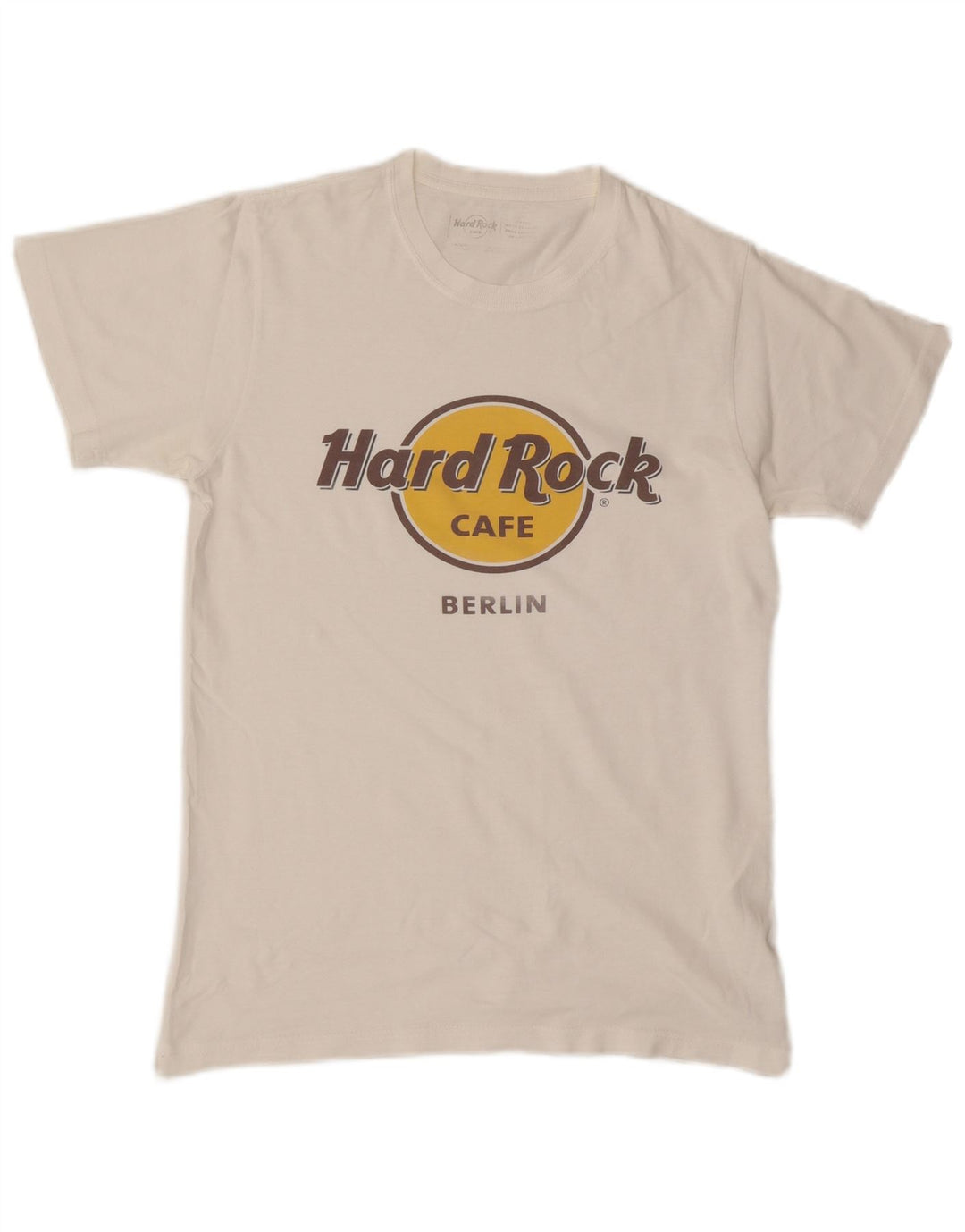 Hard Rock Cafe Herre Berlin Grafisk T-Shirt Top Lille Hvid