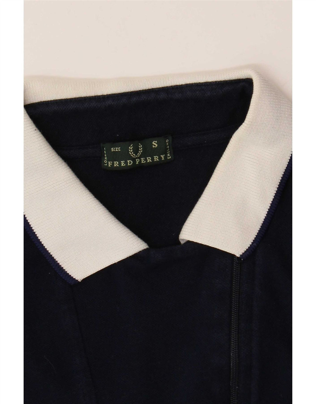 Fred Perry Dame Polo Shirt UK 10 Small Navy Blue Colourblock