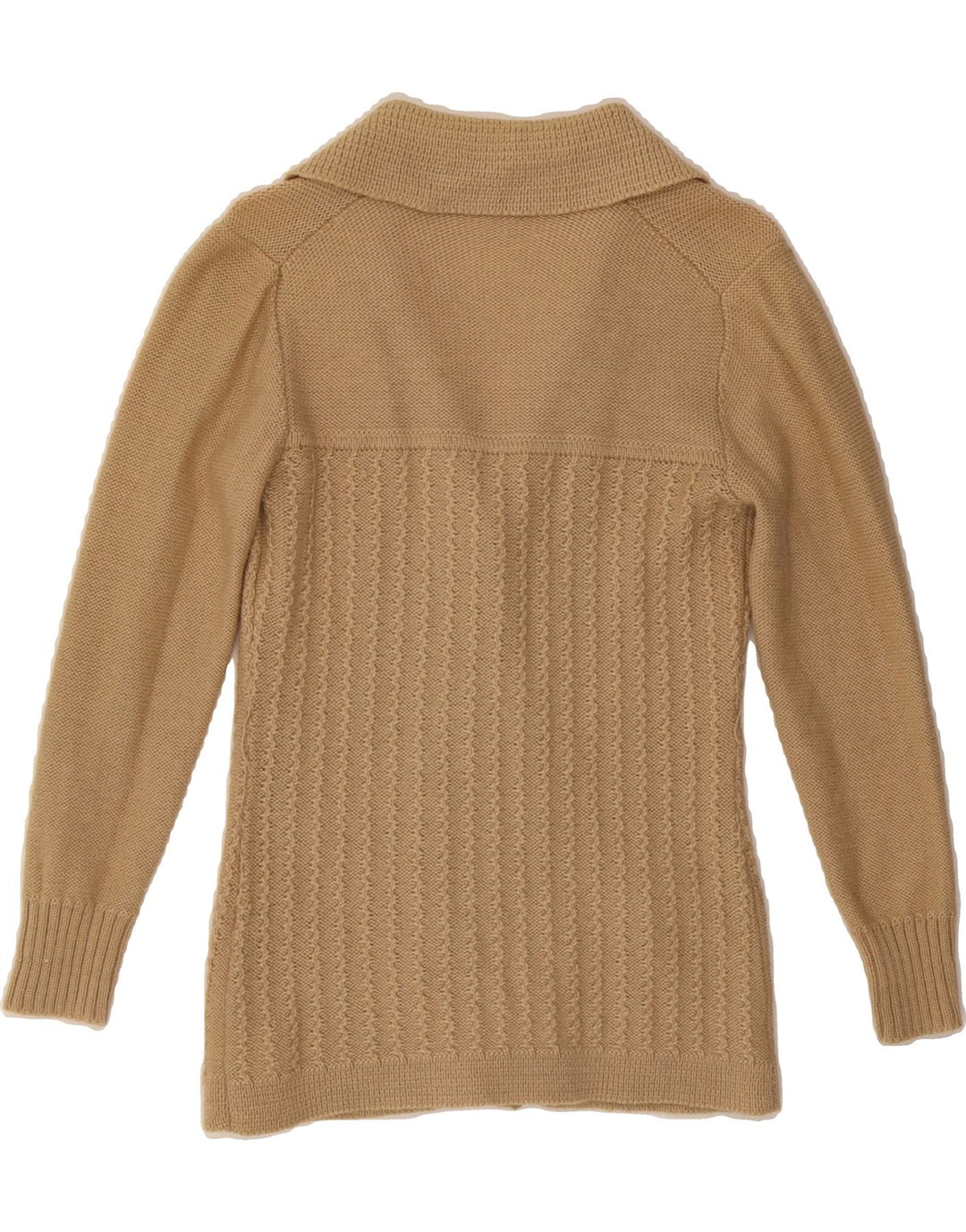 VINTAGE Womens Cardigan Sweater UK 10 Small Beige Vintage Vintage and Second-Hand Vintage from Messina Hembry 