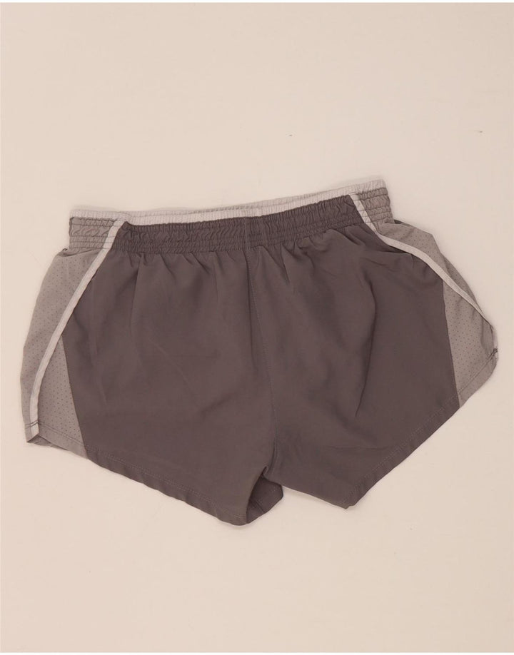Nike Dame Dri Fit sportsshorts UK 10 Small Grå Polyester