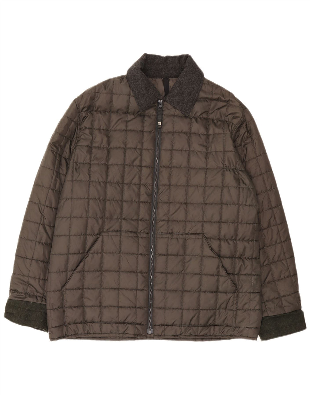 Belfe & Mens Quilted Jacket UK 46 3XL Grey Polyester