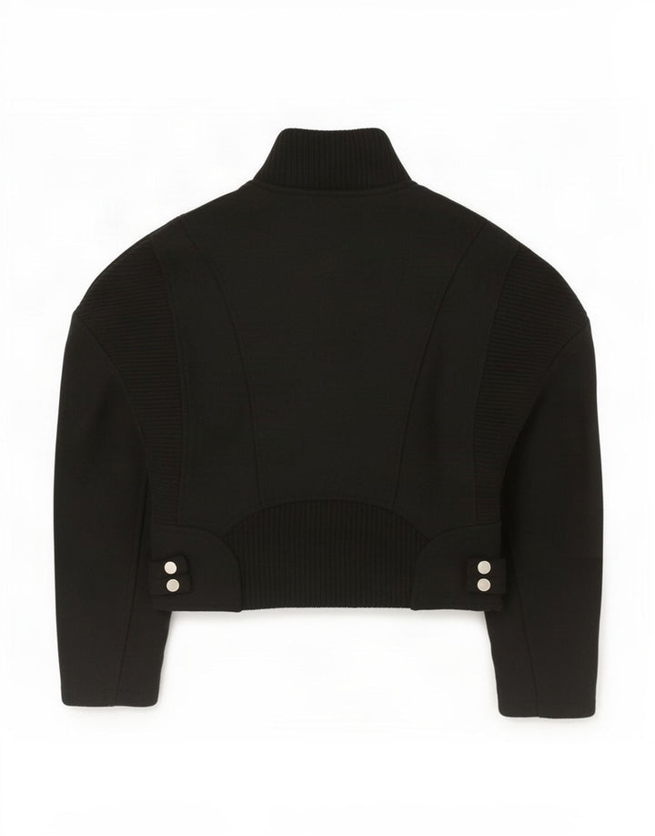 Zara Bikerjakke til kvinder UK 6 XS Sort Uld