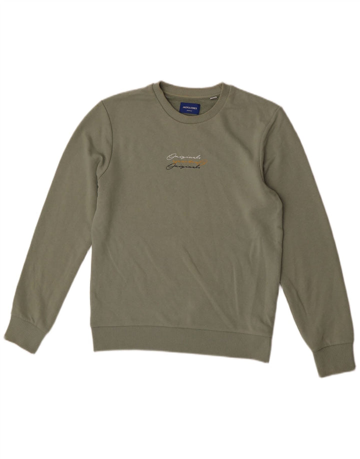 Jack & Jones Herre grafisk sweatshirt Jumper lille Khaki Polyester