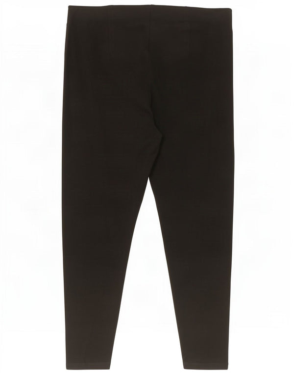 Marks & Spencer Dame Slim Cropped Trousers UK 20 2XL W36 L26 Sort
