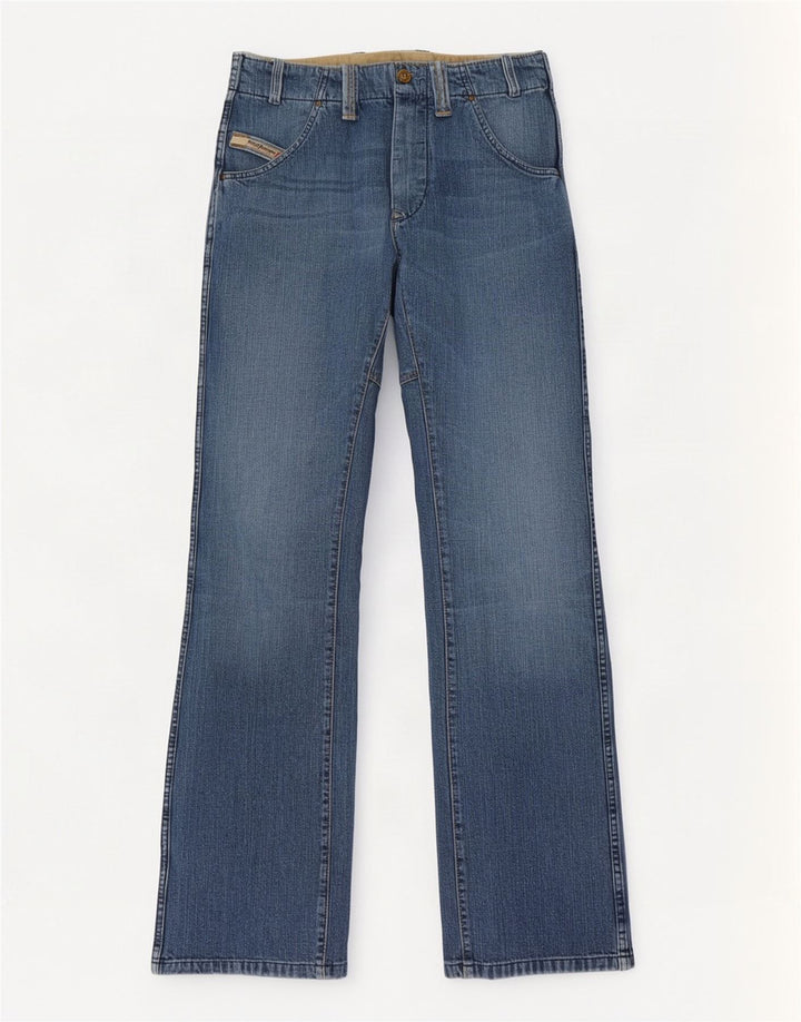 Diesel Dame Bootcut Jeans W28 L34 Blå Bomuld