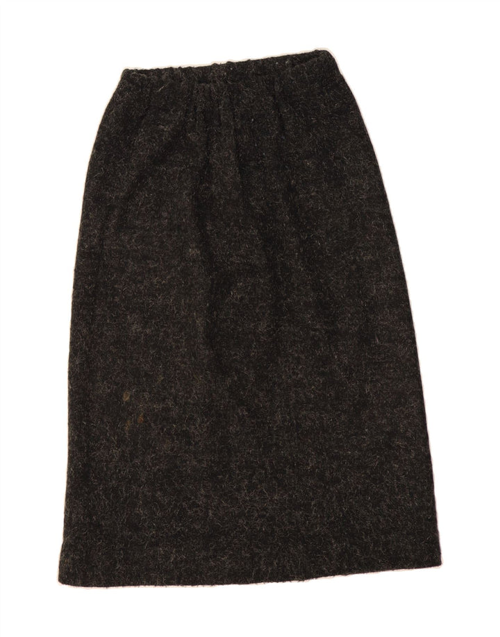 VINTAGE Womens Knit A-Line Skirt Medium W26 Black Vintage Vintage and Second-Hand Vintage from Messina Hembry 