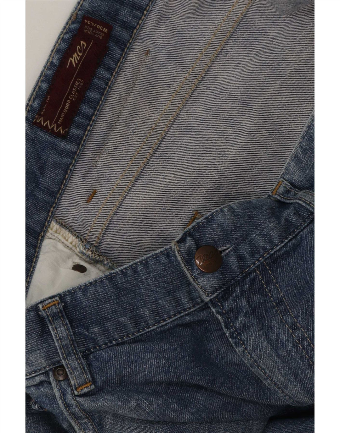 Marlboro Classics Straight Jeans til mænd W36 L30 Blå