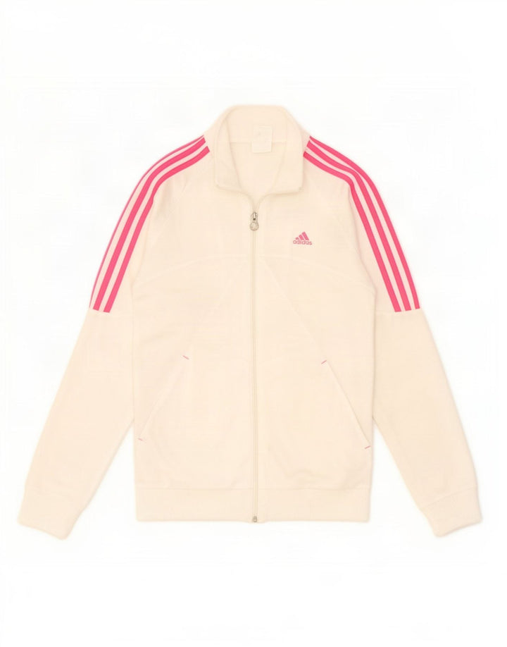 Adidas Pige Træningsdragt Topjakke 14-15 År Off White Polyester