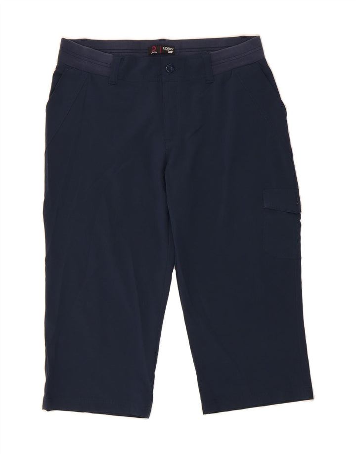 LEE Womens Straight Cargo Capri Trousers W30 L20  Navy Blue Polyester Vintage Lee and Second-Hand Lee from Messina Hembry 