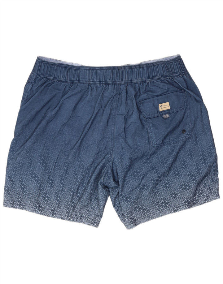Marks & Spencer Badeshorts til mænd XL marineblå blomsterpolyester