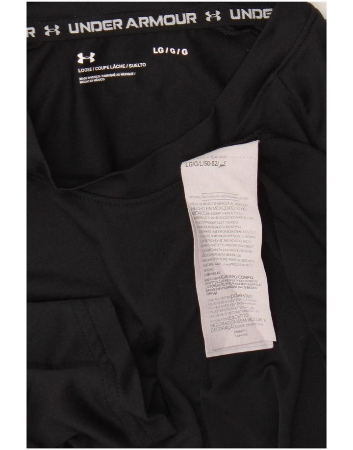 Under Armour Herre T-Shirt Top Stor Sort Polyester