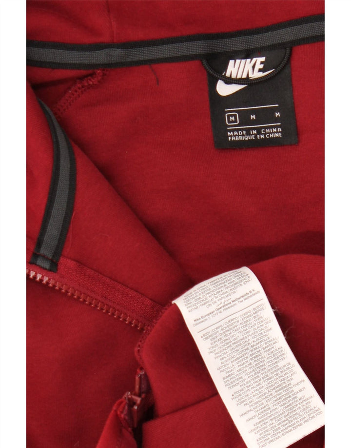Nike hættetrøje med lynlås til mænd Medium rød bomuld