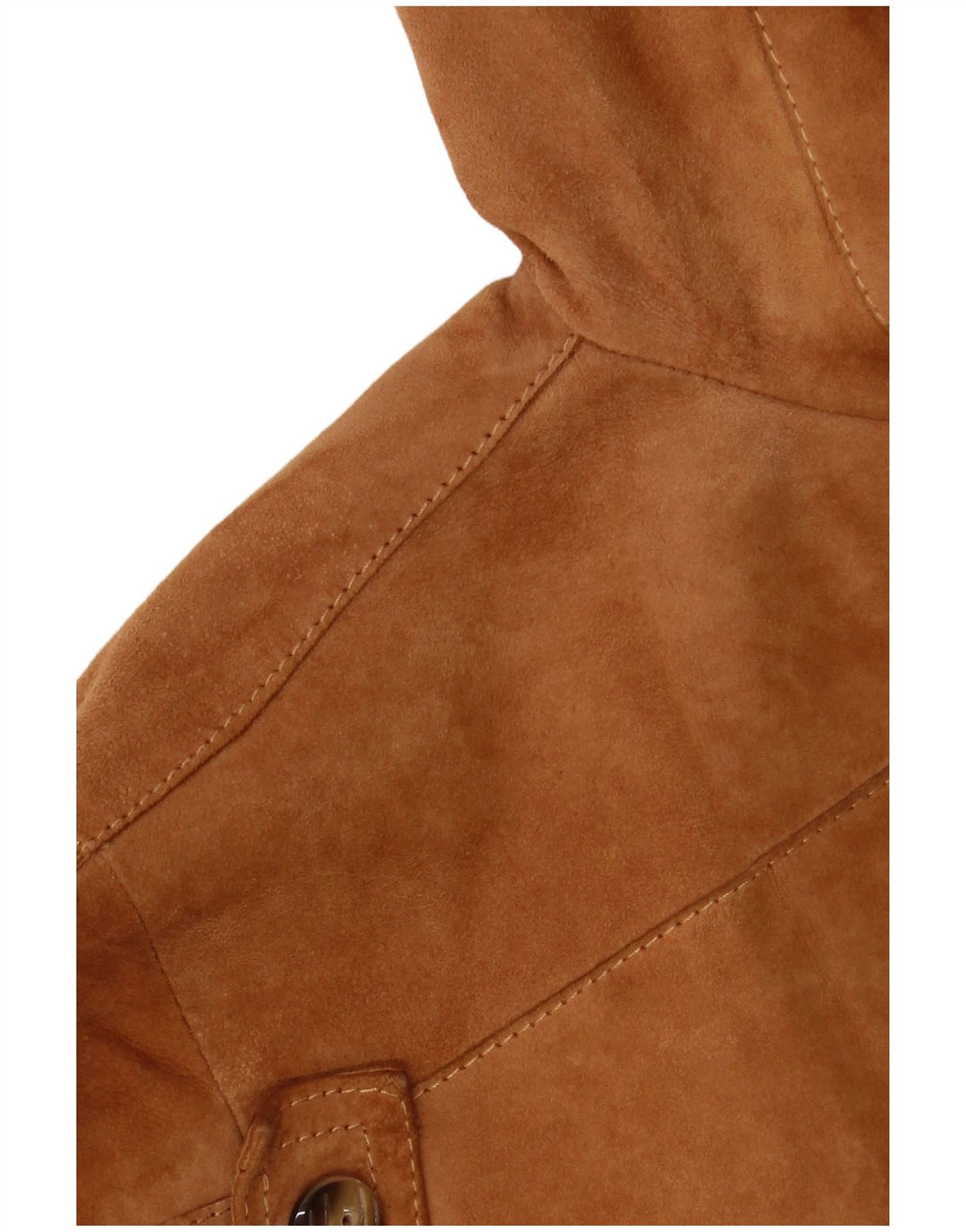 VINTAGE Dame 3-knaps ruskindsblazerjakke IT 42 Medium Brun