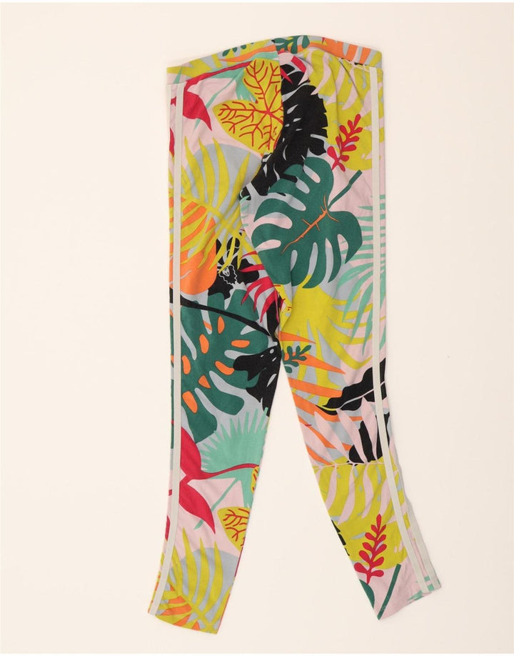 ADIDAS Womens Leggings UK 10 Small Multicoloured Floral Vintage Adidas and Second-Hand Adidas from Messina Hembry 