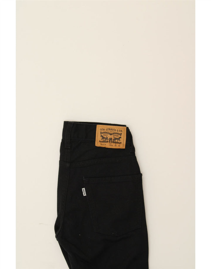 LEVI'S Boys 511 Slim Jeans 11-12 Years W26 L26 Black Cotton Vintage Levi's and Second-Hand Levi's from Messina Hembry 