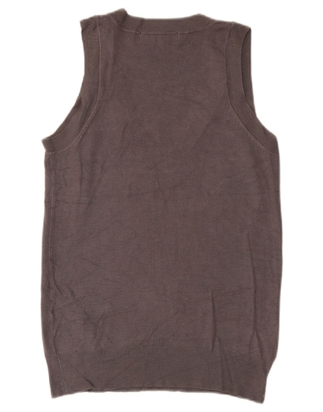 Zara Dame Vest Tank Top UK 12 Medium Grey Viscose