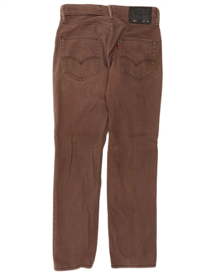 Levi's Herre 511 Slim Jeans W28 L30 Brun Bomuld