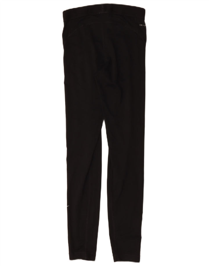 Nike Dame Dri Fit Grafiske Leggings UK 4 XS Sort