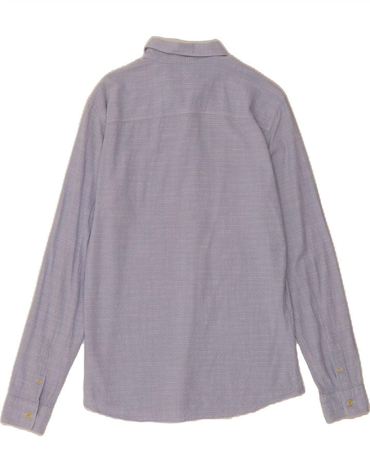 ALL SAINTS Mens Shirt Small Blue Flecked Cotton Vintage All Saints and Second-Hand All Saints from Messina Hembry 