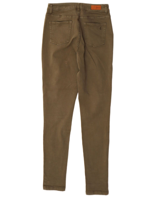 JOULES Dame Skinny Jeans UK 10 Small W28 L30 Khaki Tencel