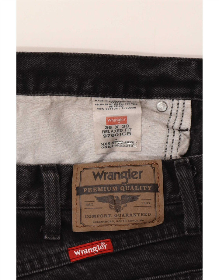 Wrangler Herre Relaxed Fit Straight Jeans W36 L30 Grå Bomuld