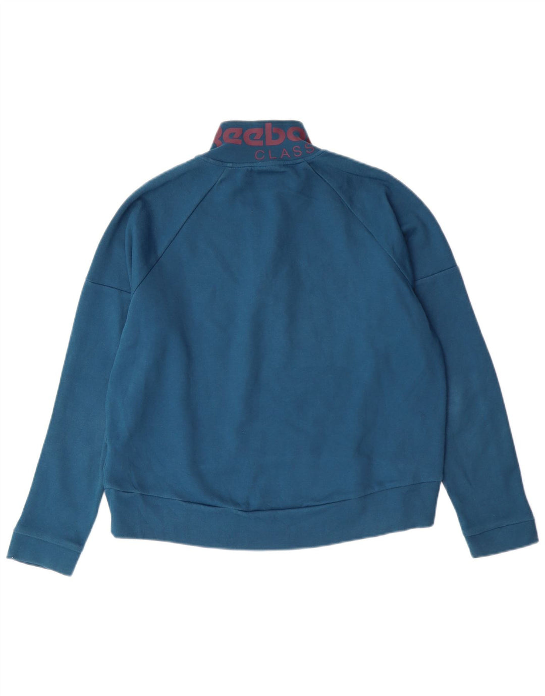 REEBOK Dame Oversized Grafisk Sweatshirt Jumper UK 8/10 Small Blue