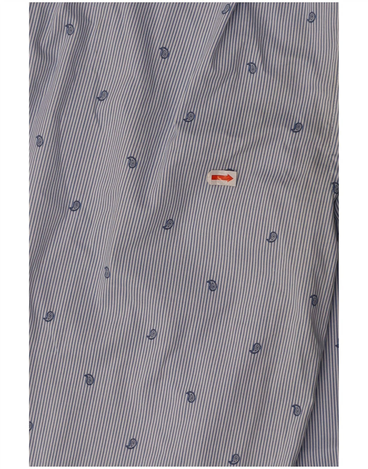TOMMY HILFIGER Stretch-skjorte til mænd str. 15 1/2 Medium Blue Nålestribe