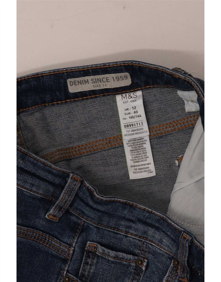 Marks & Spencer Dame denim Shorts UK 12 Medium W30 Blue Cotton