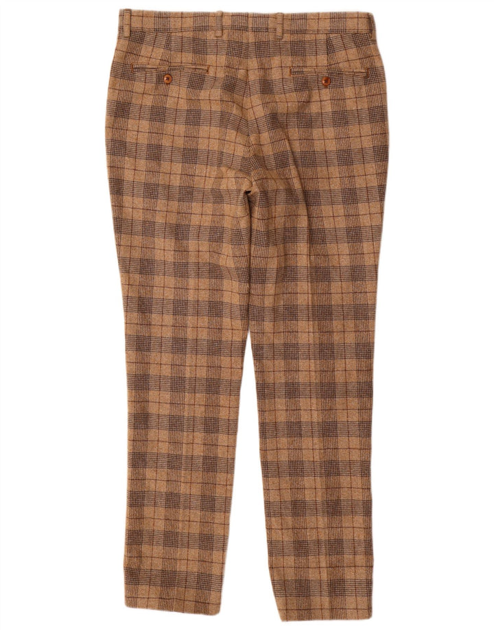 Guide London Dame Slim Chino Bukser W34 L32 Beige ternet uld