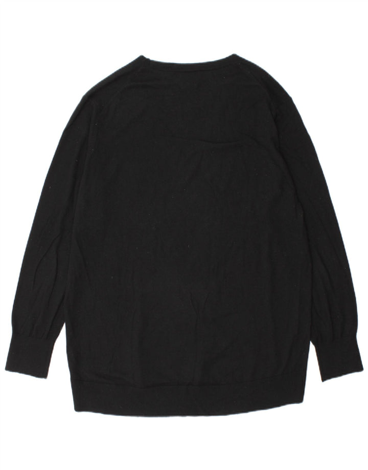 Massimo Dutti Herre V-hals sweater lille sort