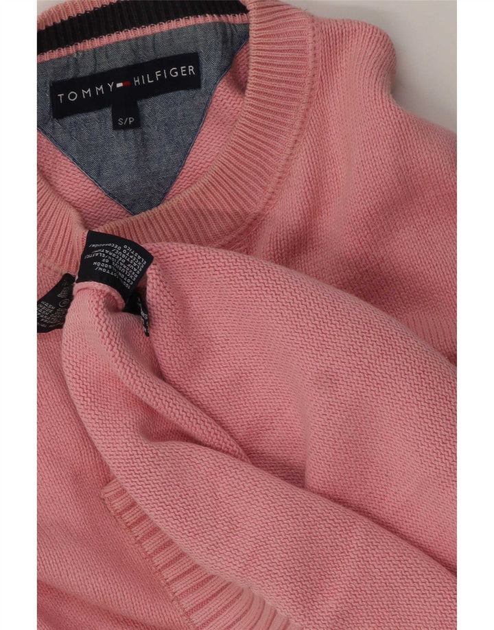 Tommy Hilfiger Herre Crew Neck Jumper Sweater Lille Pink Bomuld