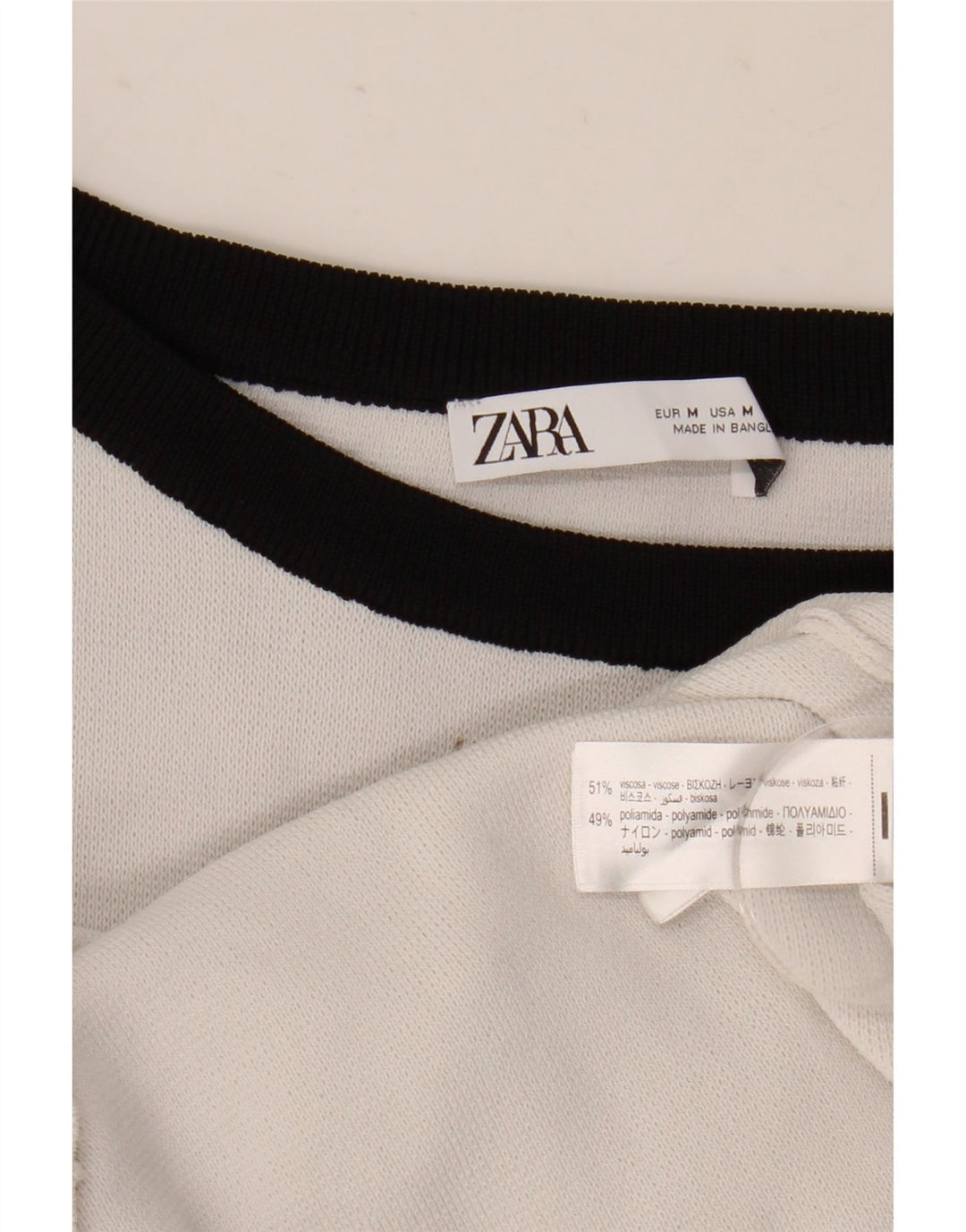 Zara Dame Ærmeløs A-Line Kjole UK 14 Medium White Viscose