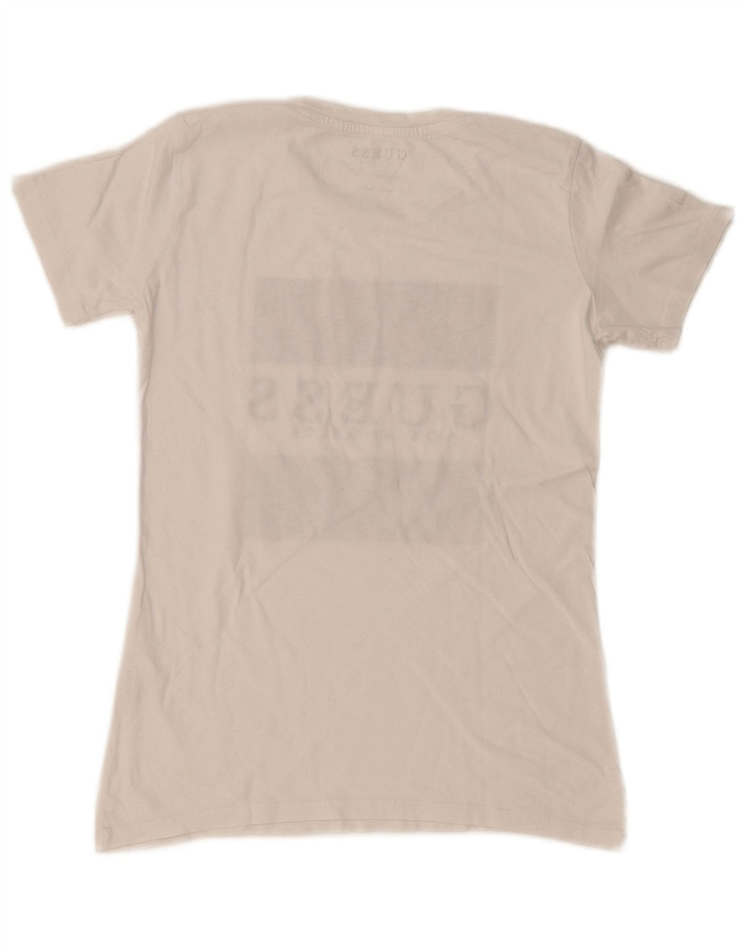 Guess Graphic T-Shirt Top UK 10 Small White
