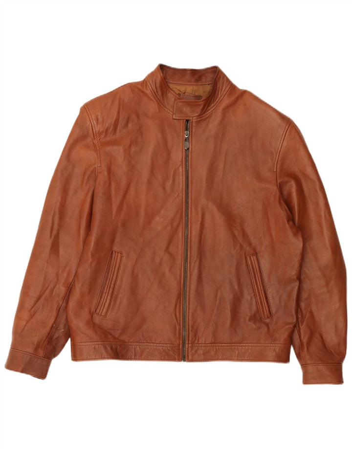 Vintage Herre Bomber Læderjakke UK 42 XL Brun