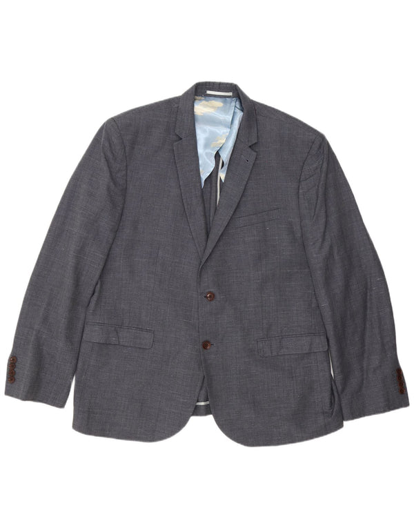 Joules Herre 2-knaps Slim Fit Blazer Jacket UK 48 4XL Grå Flecked Uld