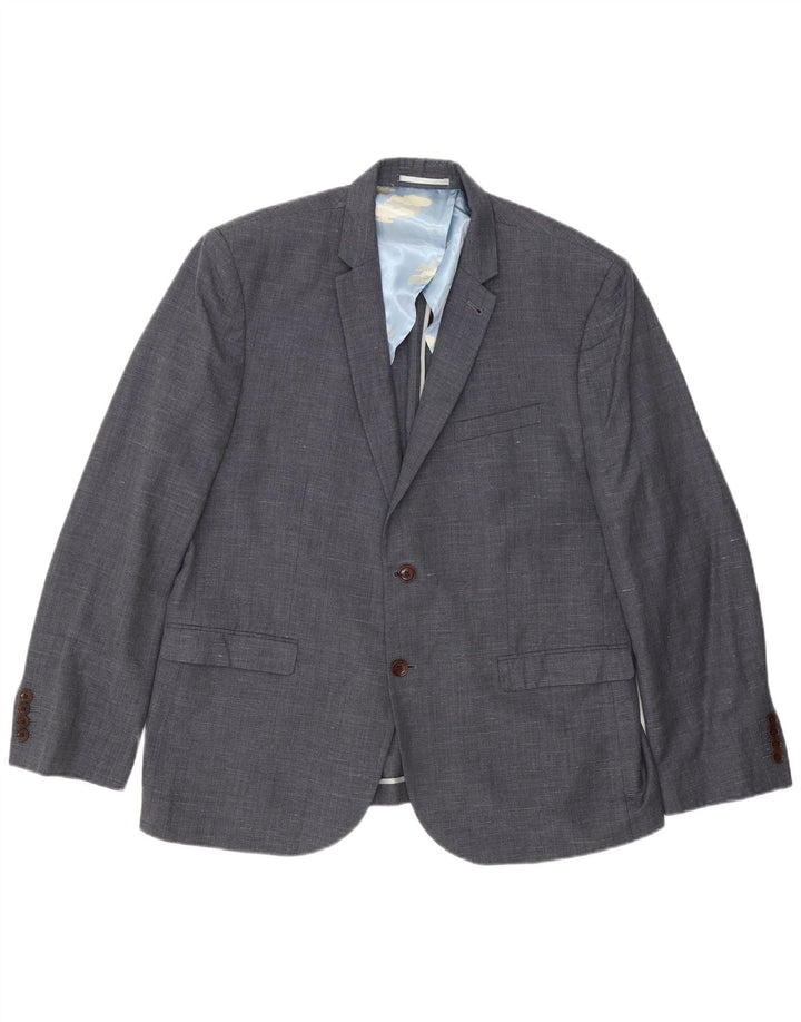 Joules Herre 2-knaps Slim Fit Blazer Jacket UK 48 4XL Grå Flecked Uld