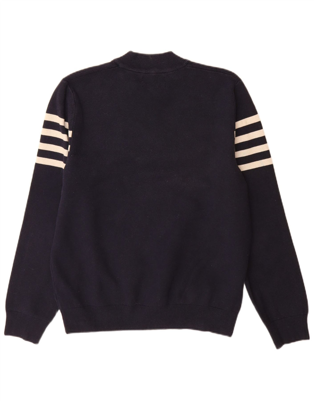 Marks & Spencer Herre Zip Neck Jumper Sweater Stor Marineblå Stribet