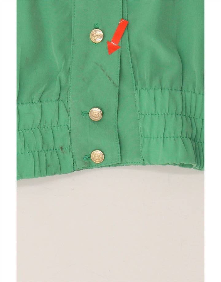 BIANCA Womens Short Sleeve Shirt Blouse EU 46 XL Green Polyester Vintage Bianca and Second-Hand Bianca from Messina Hembry 
