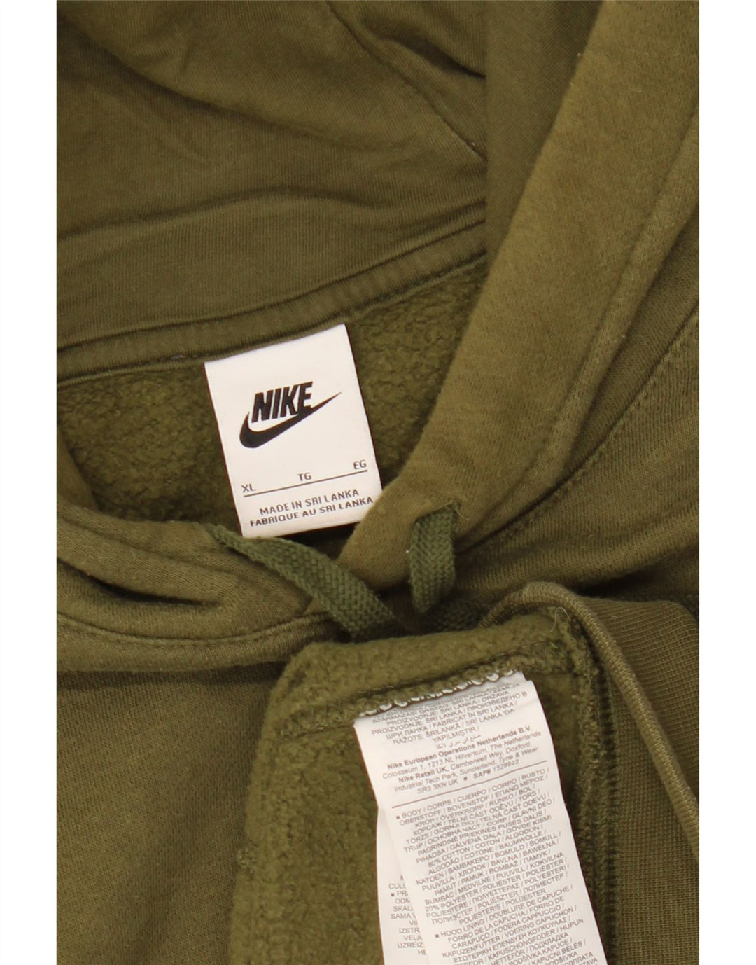 NIKE hættetrøje til mænd XL Khaki Bomuld