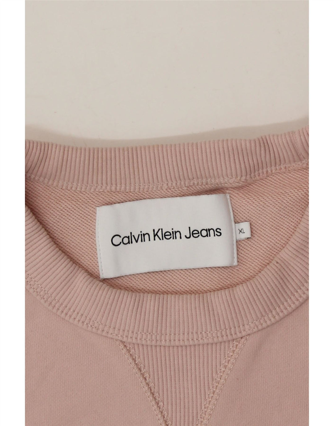 CALVIN KLEIN JEANS Mens Sweatshirt Jumper XL Pink Cotton Vintage Calvin Klein Jeans and Second-Hand Calvin Klein Jeans from Messina Hembry 