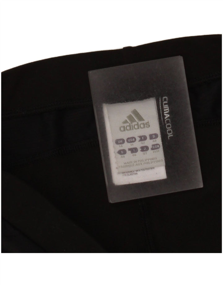 Adidas Womens Climacool Sports Shorts UK 14 Medium Black Polyester