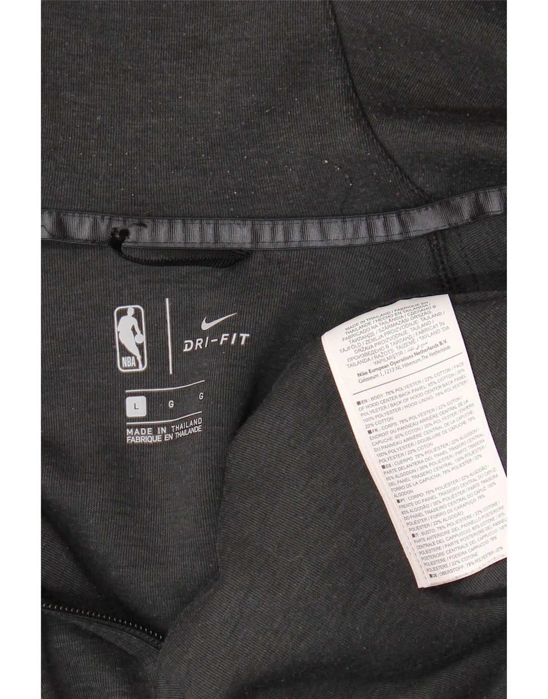 NBA Herre NBA Grafisk Hættetrøje Sweater med lynlås Stor Grå Colourblock Polyester
