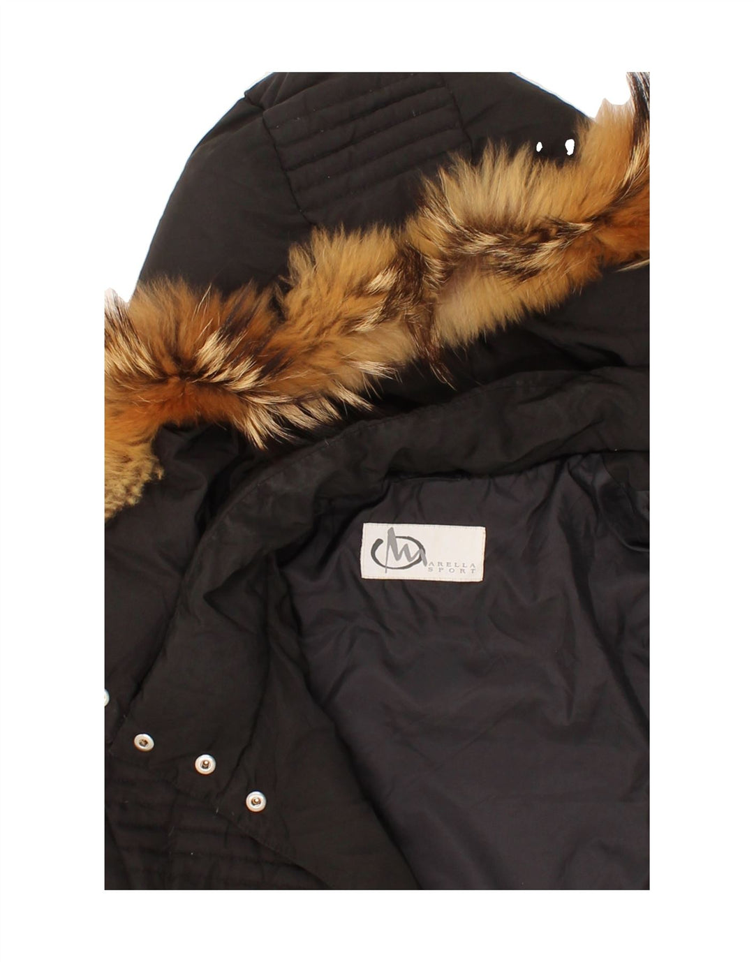 MARELLA Womens Hooded Padded Jacket UK 18 XL  Black Polyamide Vintage Marella and Second-Hand Marella from Messina Hembry 