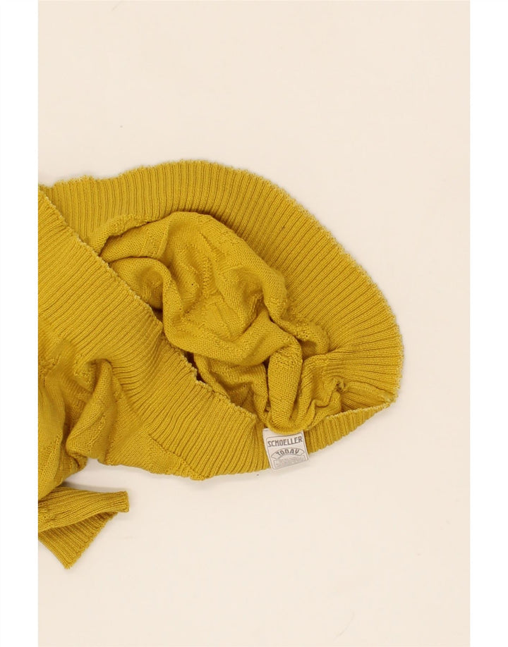 VINTAGE Womens Turtle Neck Jumper Sweater UK 16 Large Yellow Polyacrylic Vintage Vintage and Second-Hand Vintage from Messina Hembry 