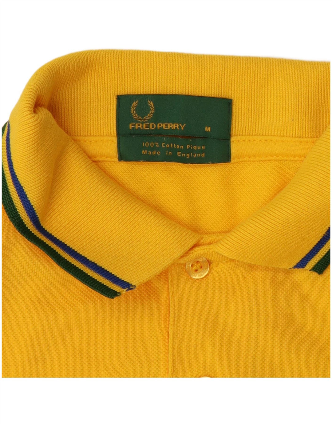 FRED PERRY Herre poloshirt Medium gul bomuld