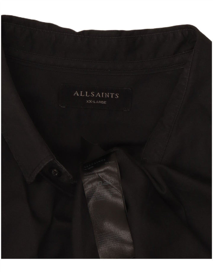 All Saints Herreskjorte 2XL Sort Bomuld
