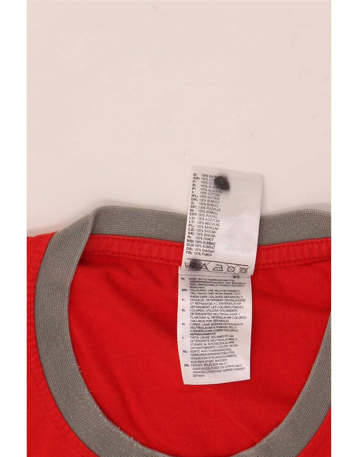 Adidas Herre grafisk T-shirt Top Medium Rød Bomuld